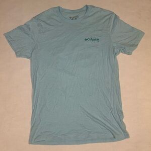 Columbia PFG Men's Medium Light Blue T-Shirt With Sabiki Rig Design (Back)